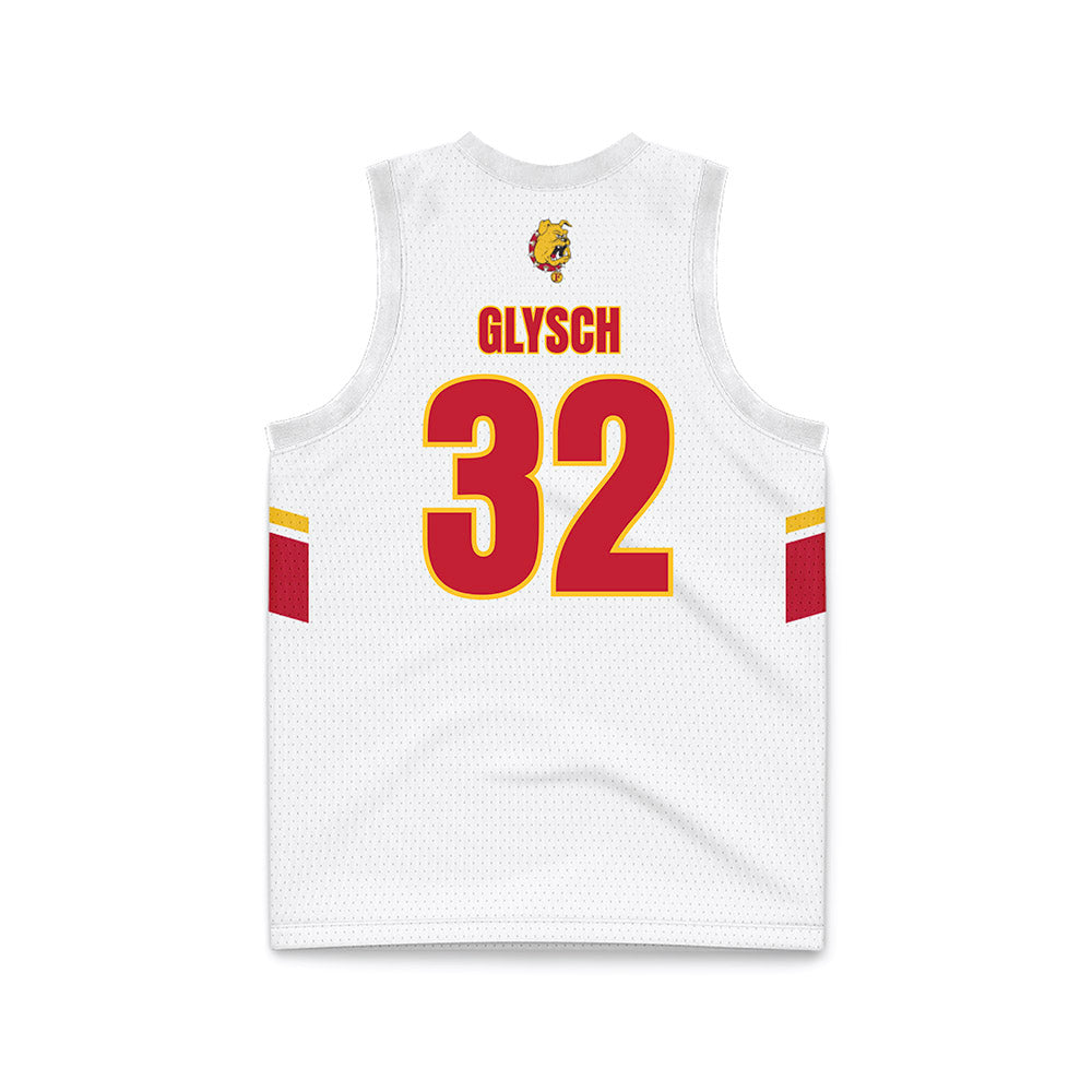 Ferris State - NCAA Women's Basketball : Melena Glysch - White Basketball Jersey-1