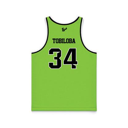 USF - NCAA Men's Basketball : Daniel Tobiloba - Slime Basketball Jersey