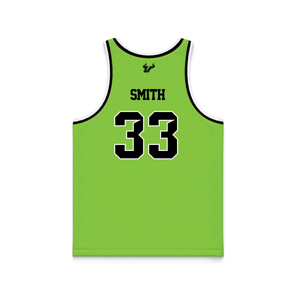 USF - NCAA Men's Basketball : Nic Smith - Slime Basketball Jersey-1