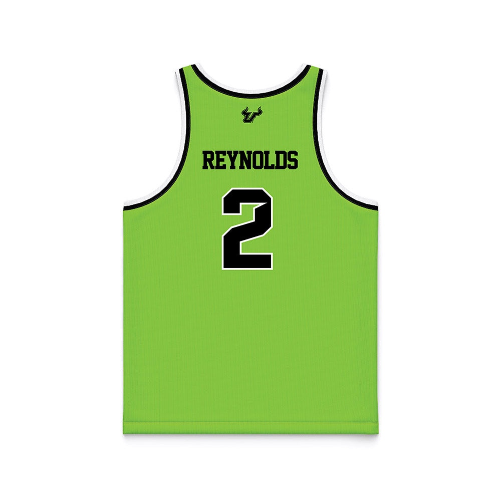 USF - NCAA Men's Basketball : Jamille Reynolds - Slime Basketball Jersey