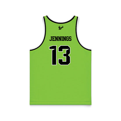 USF - NCAA Men's Basketball : Kasen Jennings - Slime Basketball Jersey