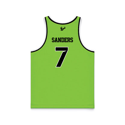 USF - NCAA Men's Basketball : Caleb Sanders - Slime Basketball Jersey-1