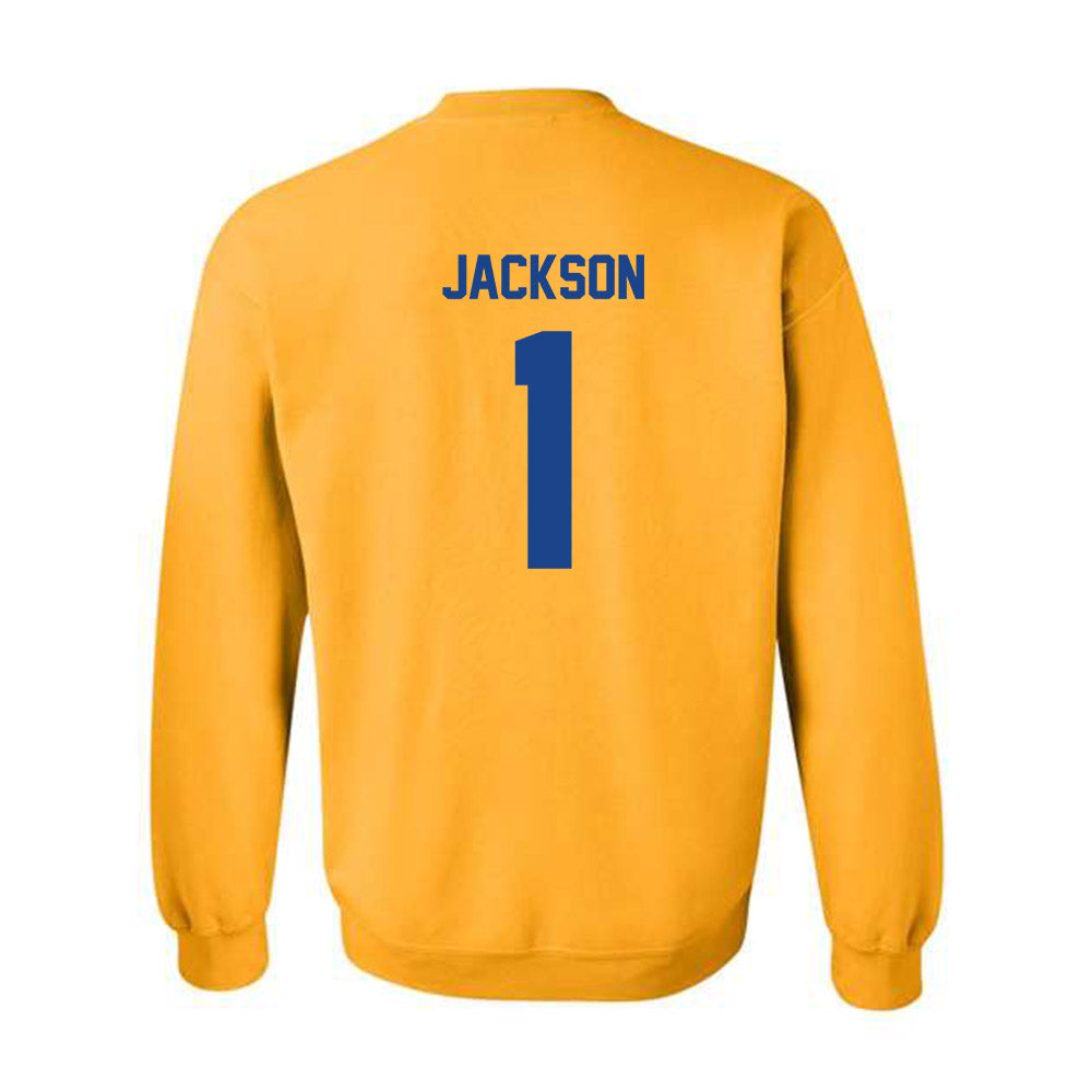 Pittsburgh - NCAA Men's Basketball : Dishon Jackson - Classic Shersey Crewneck Sweatshirt-1