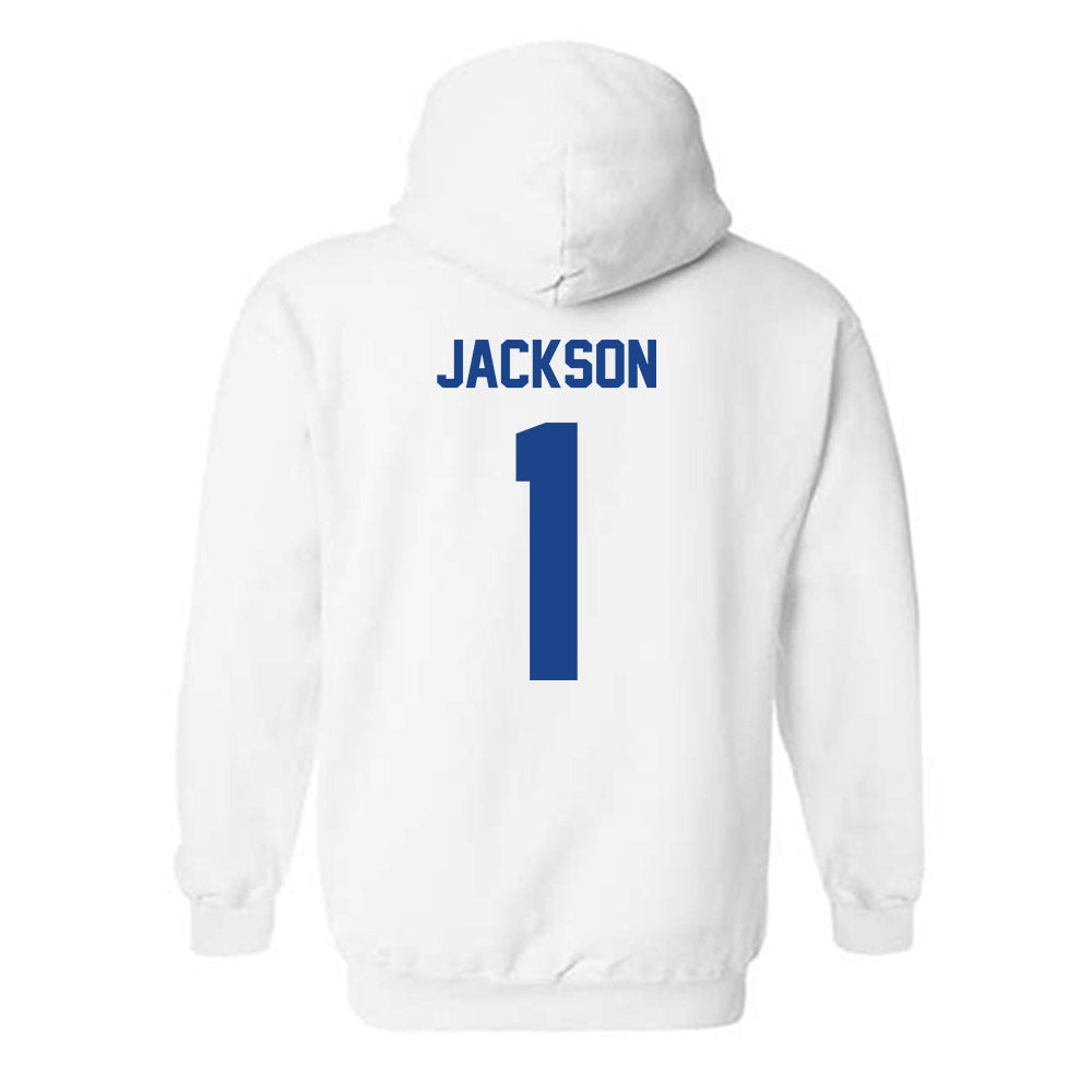 Pittsburgh - NCAA Men's Basketball : Dishon Jackson - Classic Fashion Shersey Hooded Sweatshirt-1