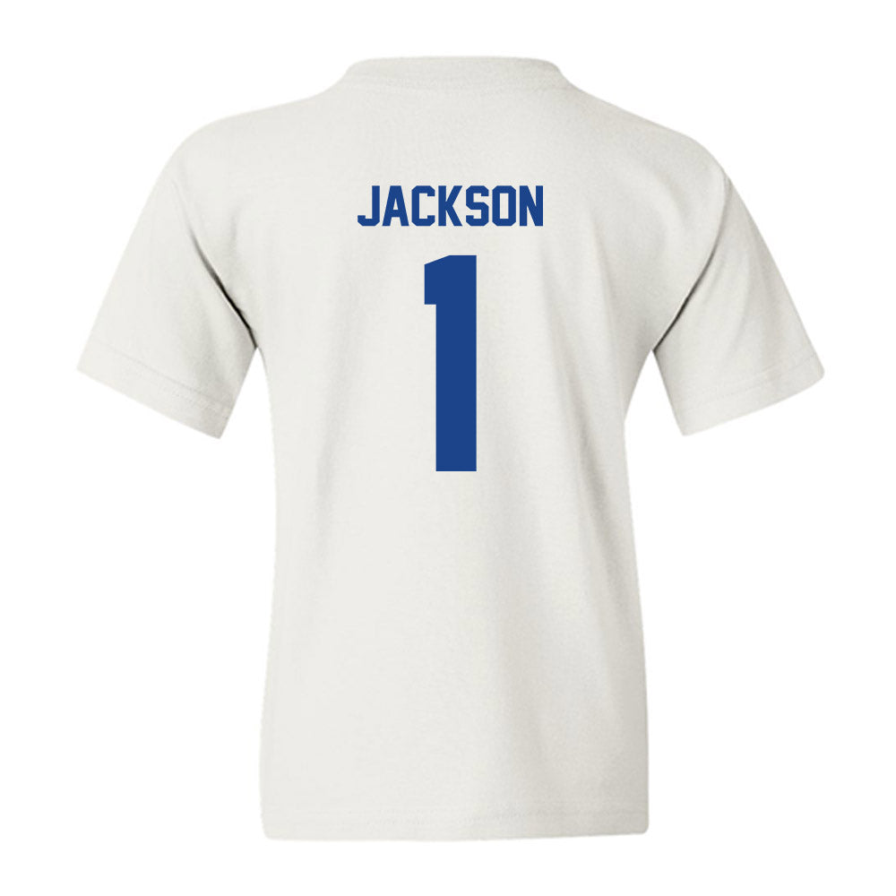 Pittsburgh - NCAA Men's Basketball : Dishon Jackson - Classic Fashion Shersey Youth T-Shirt-1