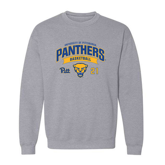 Pittsburgh - NCAA Men's Basketball : Macari Moore - Classic Fashion Shersey Crewneck Sweatshirt-0