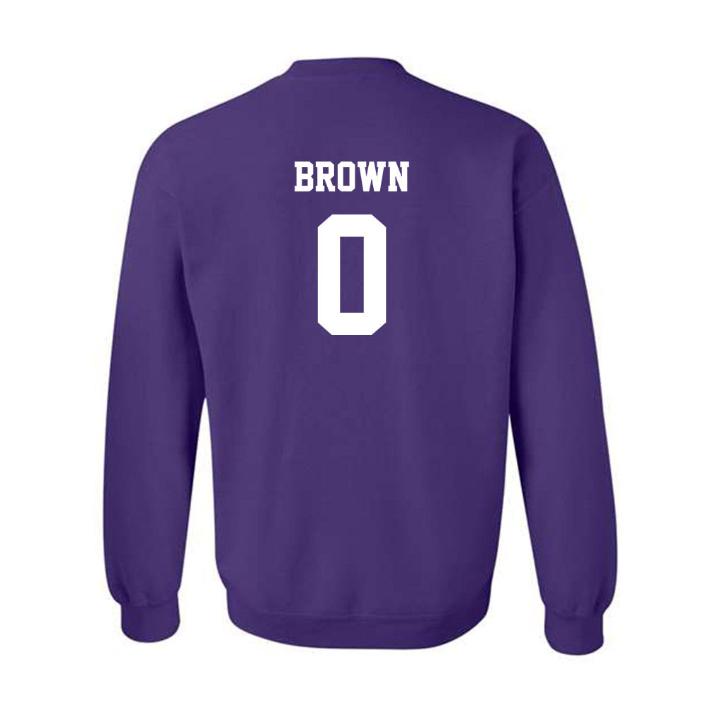 JMU - NCAA Men's Basketball : Christian Brown - Classic Shersey Crewneck Sweatshirt-1