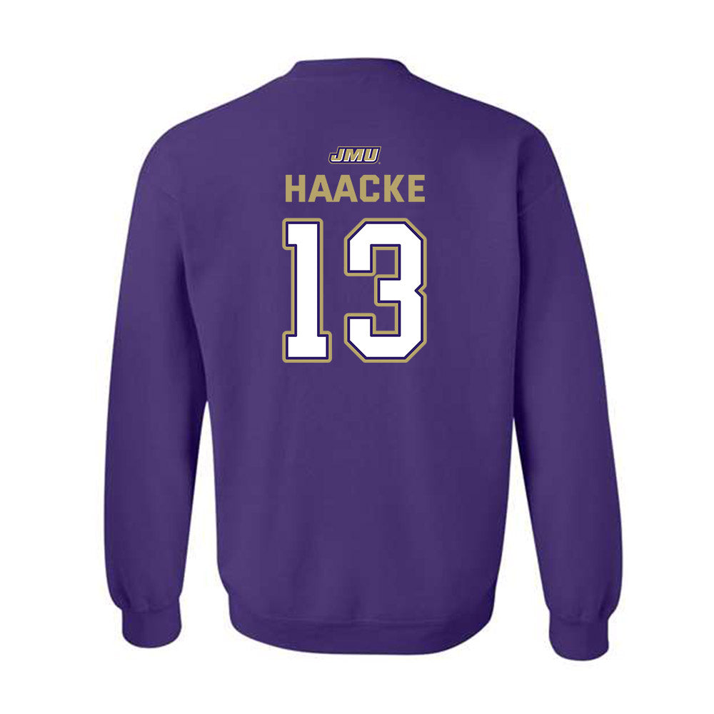 JMU - NCAA Baseball : Will Haacke - Crewneck Sweatshirt-1