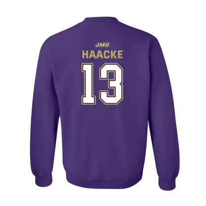 JMU - NCAA Baseball : Will Haacke - Crewneck Sweatshirt-1