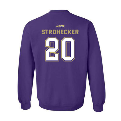 JMU - NCAA Baseball : Jonathan Strohecker - Crewneck Sweatshirt-1