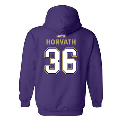 JMU - NCAA Baseball : Adam Horvath - Hooded Sweatshirt-1
