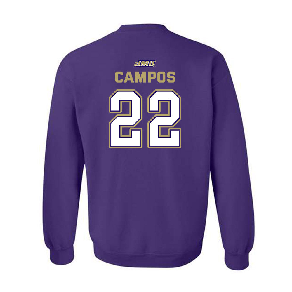 JMU - NCAA Baseball : Trey Campos - Crewneck Sweatshirt-1