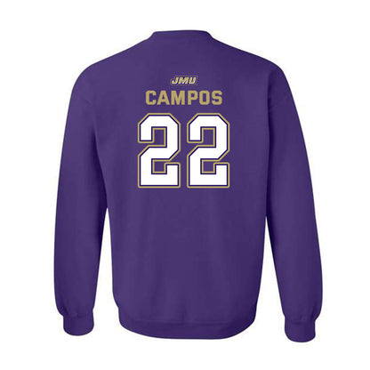JMU - NCAA Baseball : Trey Campos - Crewneck Sweatshirt-1