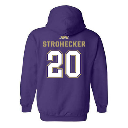 JMU - NCAA Baseball : Jonathan Strohecker - Hooded Sweatshirt-1