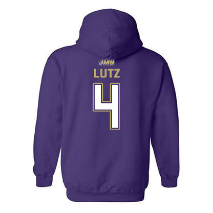 JMU - NCAA Baseball : Tyler Lutz - Hooded Sweatshirt-1