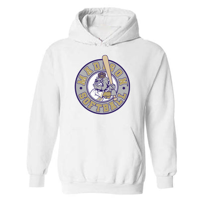 JMU - NCAA Softball : Cali Legzdin - Classic Shersey Hooded Sweatshirt-0