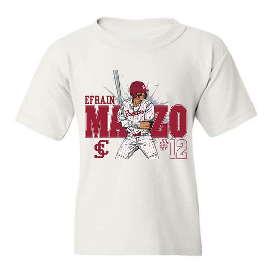 SCU - NCAA Baseball : Efrain Manzo - Individual Caricature Youth T-Shirt