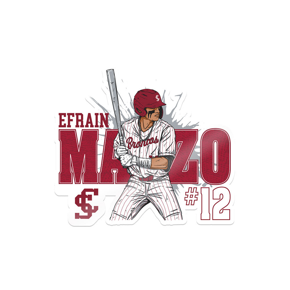 SCU - NCAA Baseball : Efrain Manzo - Sticker