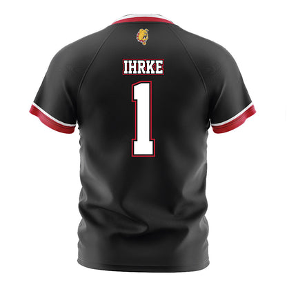 Ferris State - NCAA Women's Soccer : Korinne Ihrke - Black Soccer Jersey-1