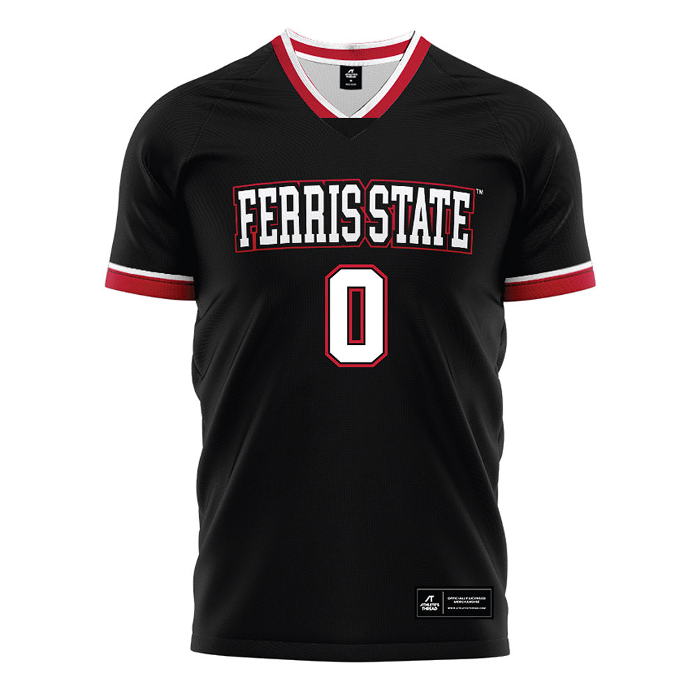 Ferris State - NCAA Women's Soccer : Morgan Fillion - Black Soccer Jersey-0