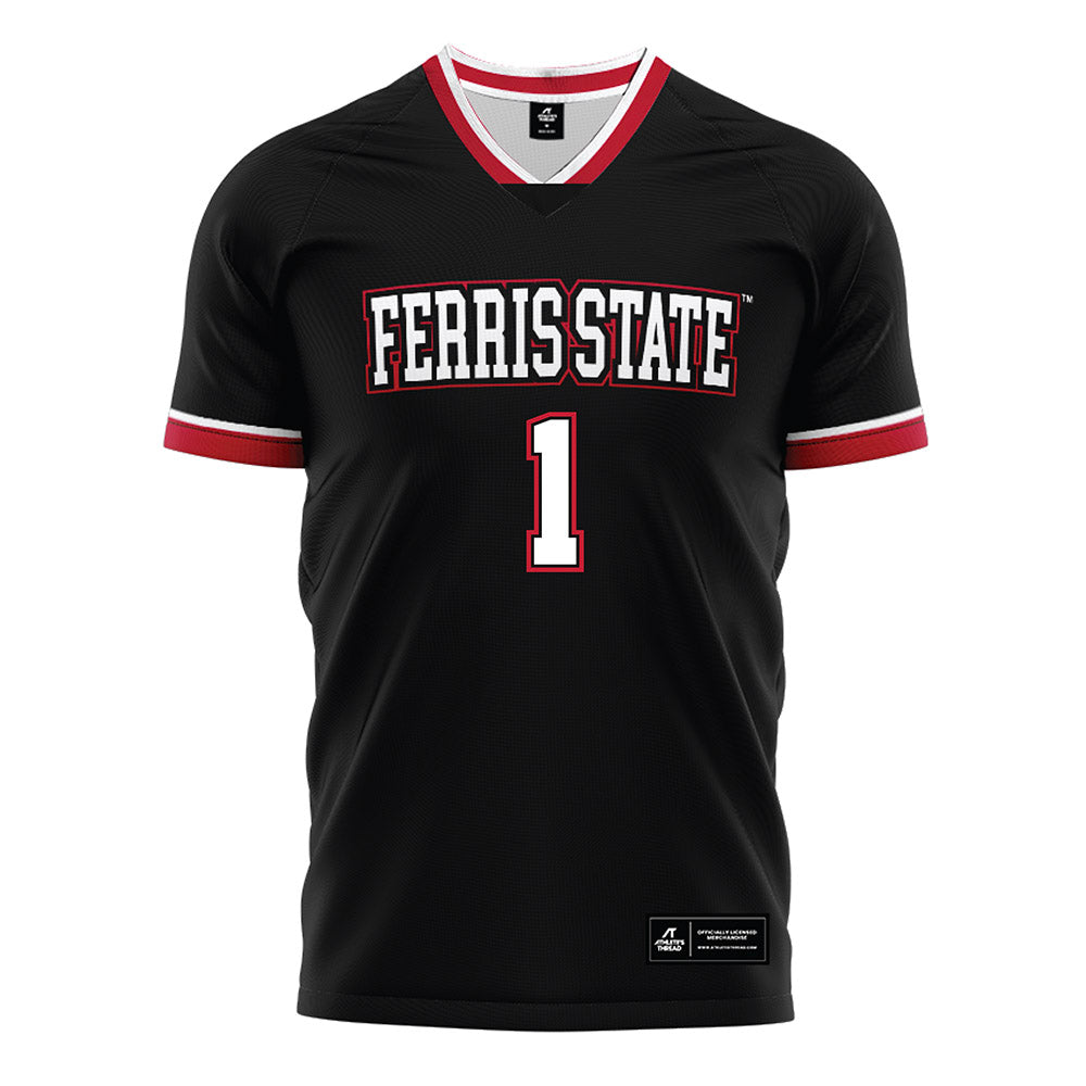 Ferris State - NCAA Women's Soccer : Korinne Ihrke - Black Soccer Jersey-0
