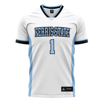 Ferris State - NCAA Women's Soccer : Korinne Ihrke - White Soccer Jersey-0