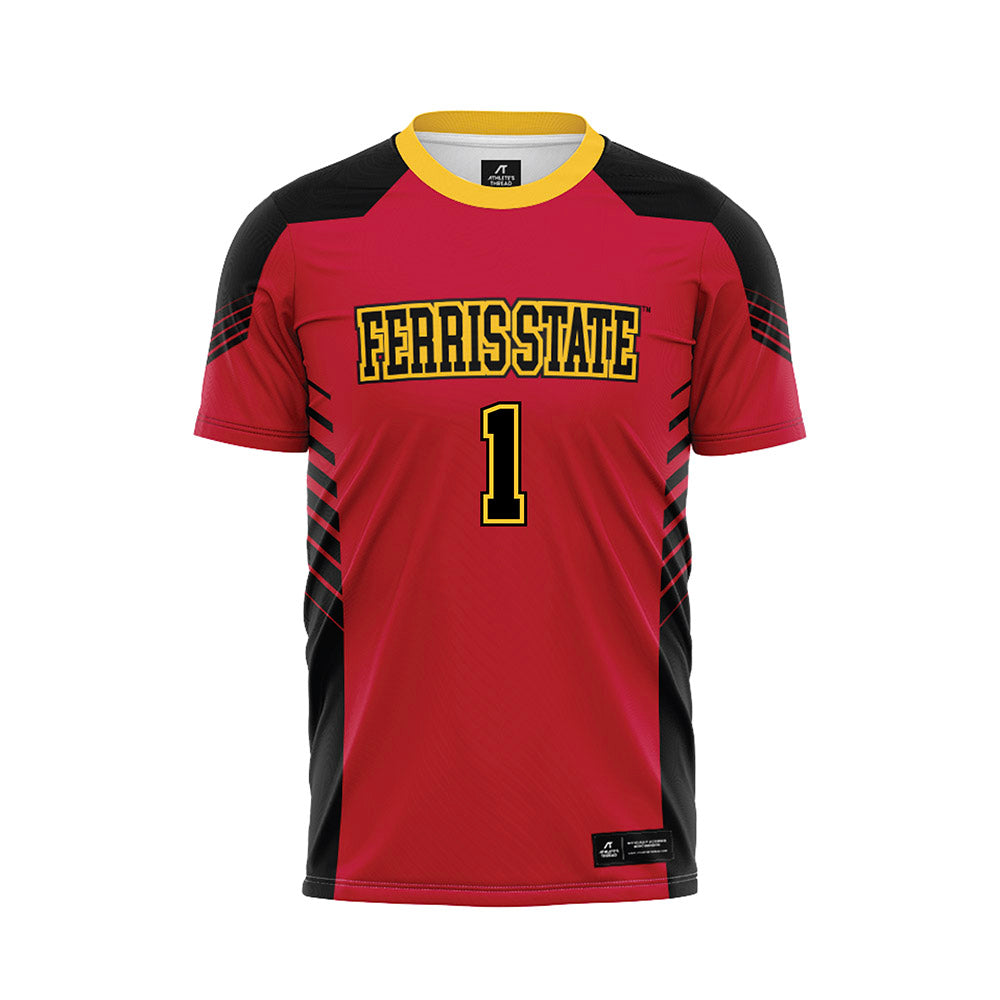 Ferris State - NCAA Women's Soccer : Korinne Ihrke - Red Soccer Jersey-0