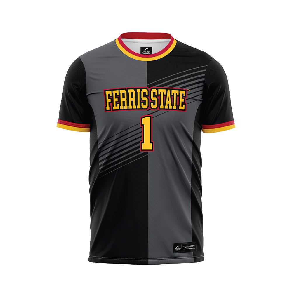 Ferris State - NCAA Women's Soccer : Korinne Ihrke - Black Soccer Jersey-0