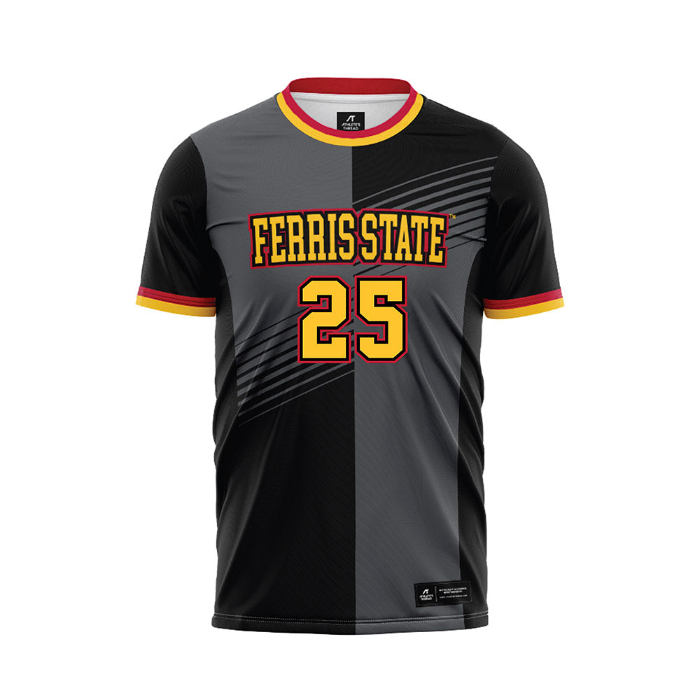 Ferris State - NCAA Women's Soccer : Cameron Tack - Black Soccer Jersey-0