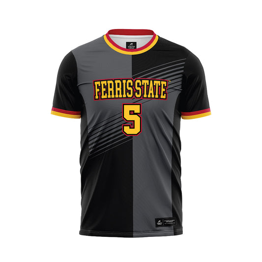 Ferris State - NCAA Women's Soccer : Reese Carmody - Black Soccer Jersey-0