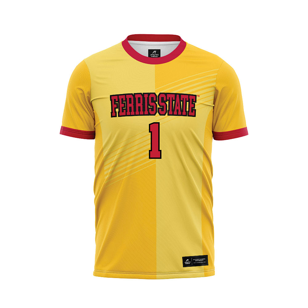 Ferris State - NCAA Women's Soccer : Korinne Ihrke - Gold Soccer Jersey-0