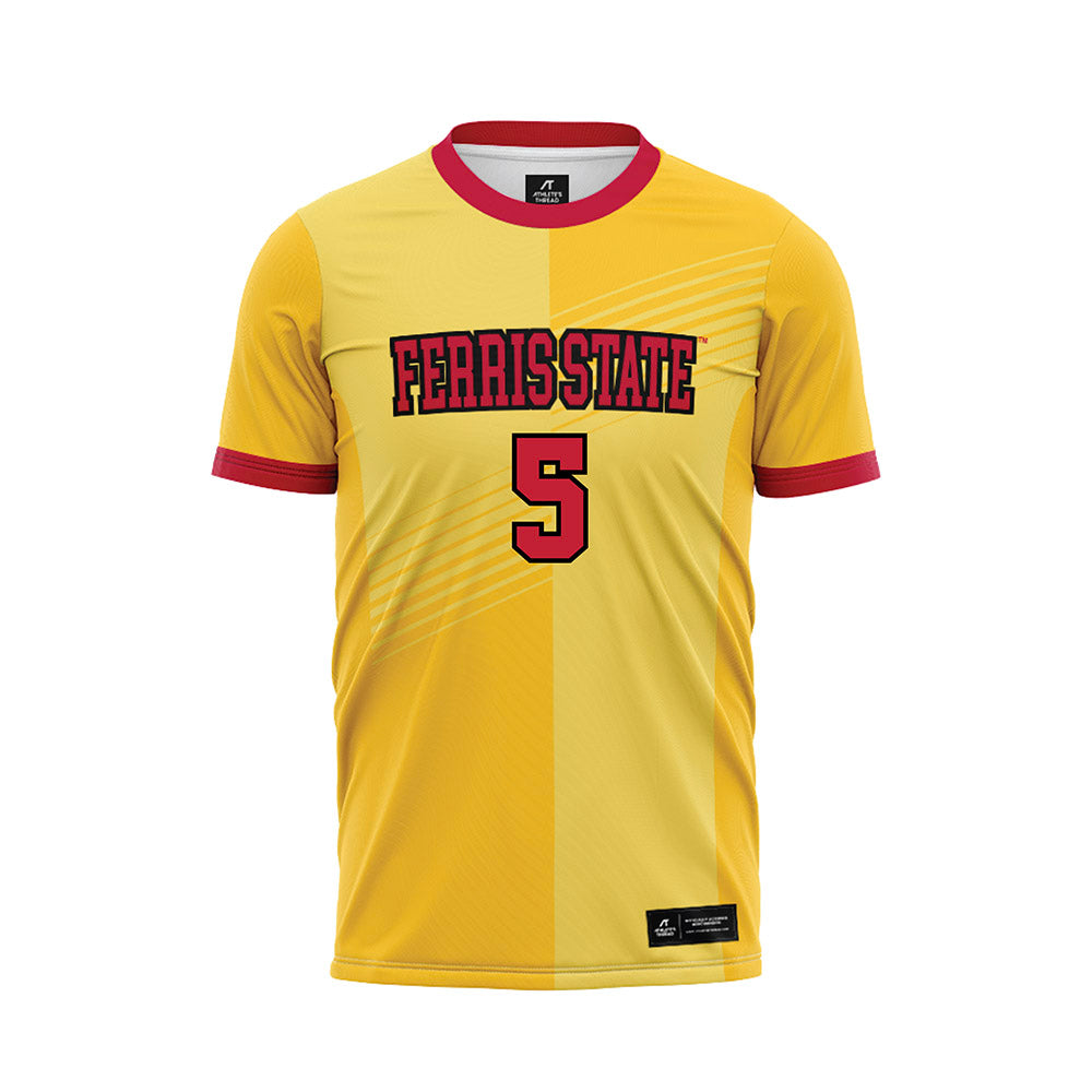 Ferris State - NCAA Women's Soccer : Reese Carmody - Gold Soccer Jersey