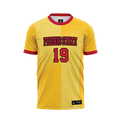 Ferris State - NCAA Women's Soccer : Allison McMahon - Gold Soccer Jersey