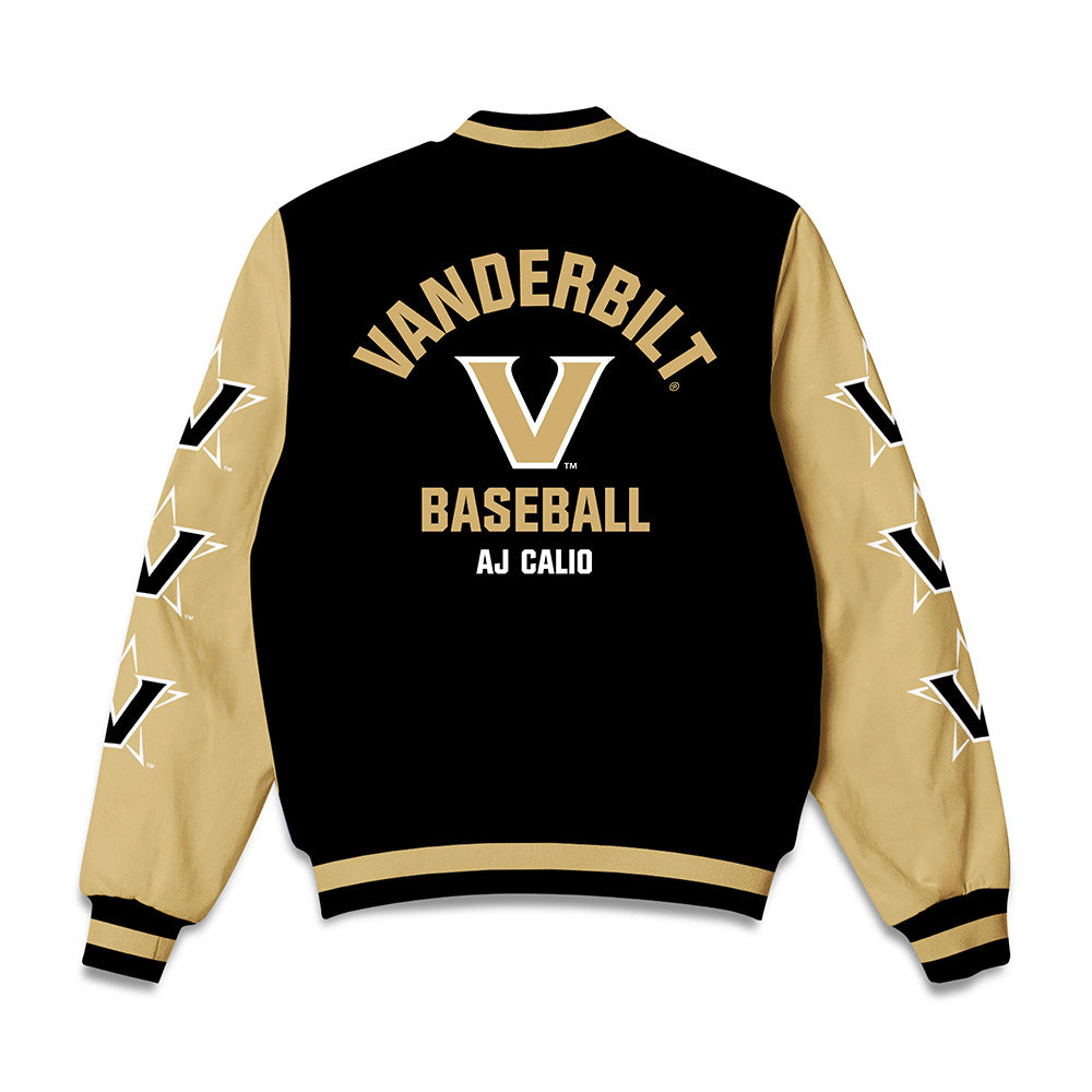 Vanderbilt - NCAA Baseball : AJ Calio - Bomber Jacket-1