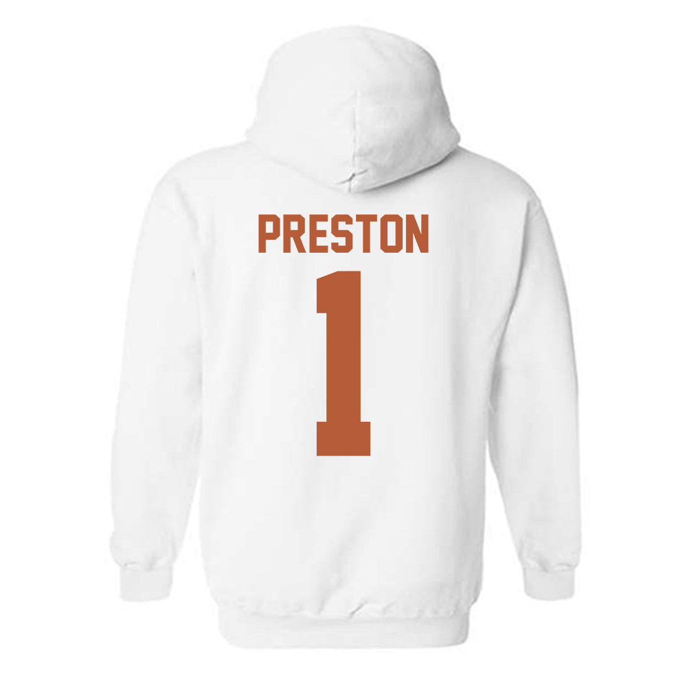 Texas - NCAA Women's Basketball : Bryanna Preston - Classic Shersey Hooded Sweatshirt-1