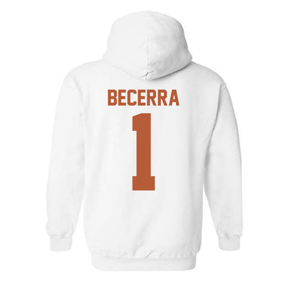 Texas - NCAA Baseball : Temo Becerra - Classic Shersey Hooded Sweatshirt-1
