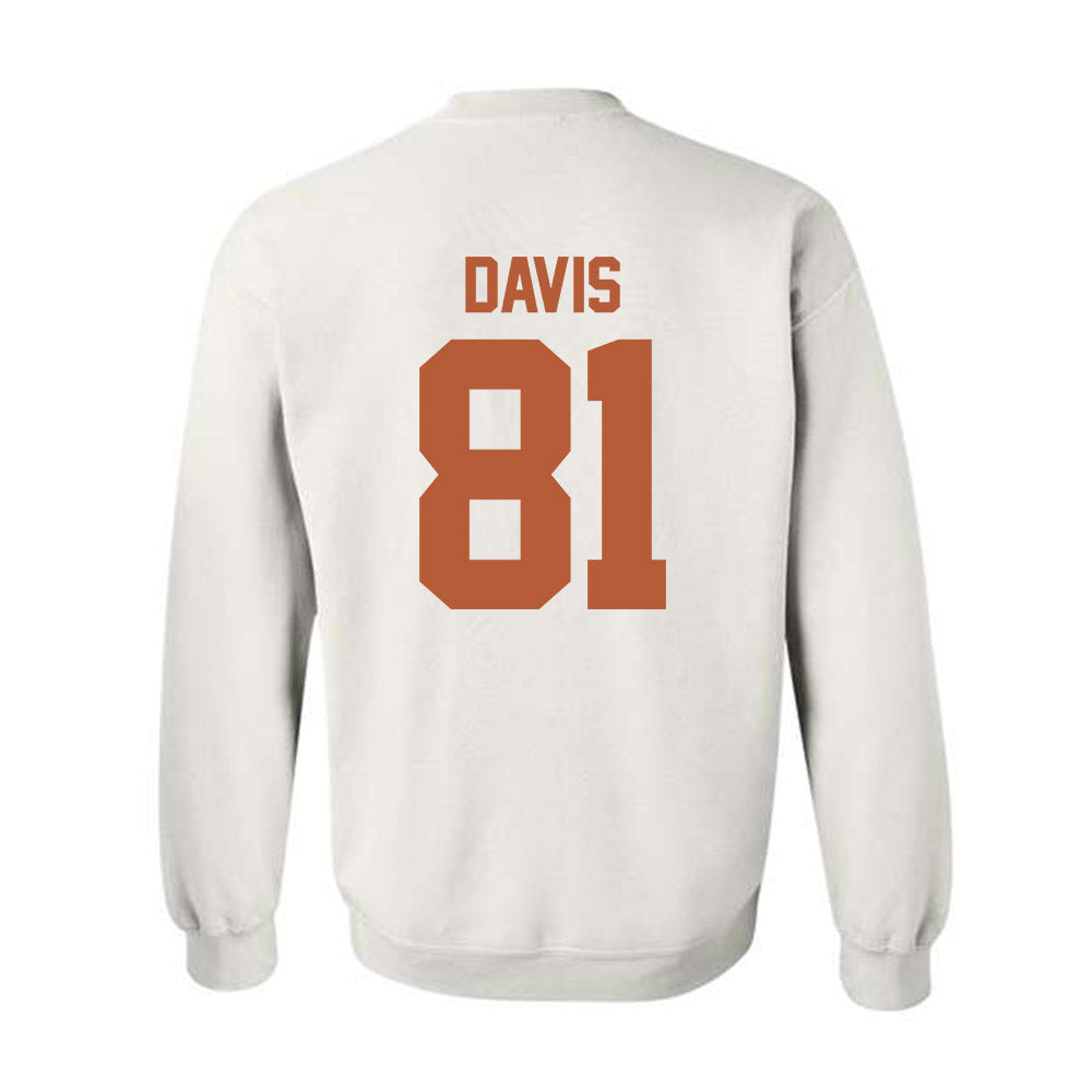 Texas - NCAA Football : Juan Davis - Classic Shersey Crewneck Sweatshirt