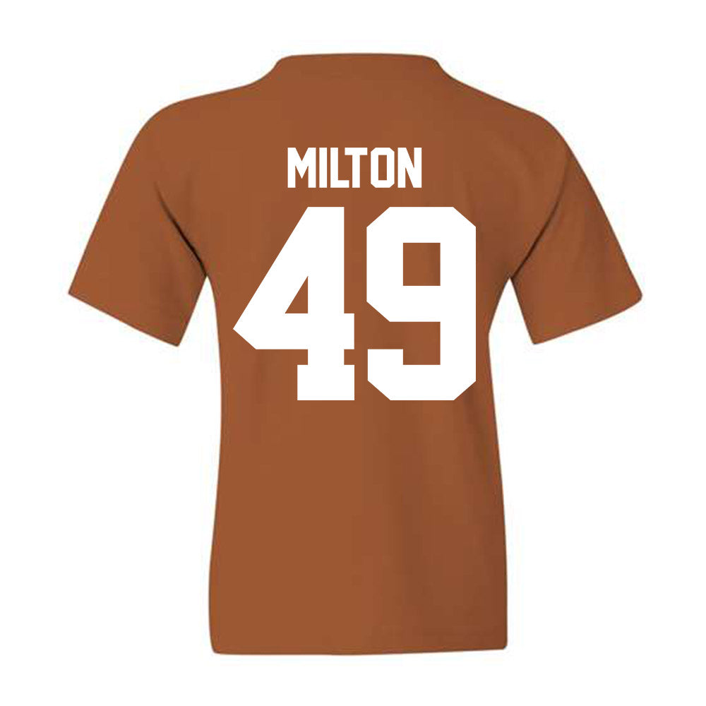 Texas - NCAA Football : Thatcher Milton - Classic Shersey Youth T-Shirt