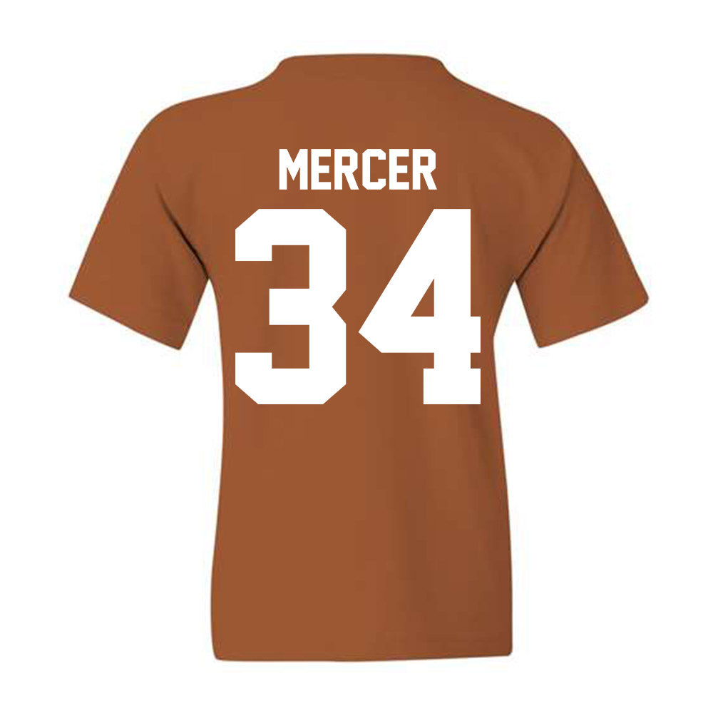 Texas - NCAA Baseball : Will Mercer - Classic Shersey Youth T-Shirt