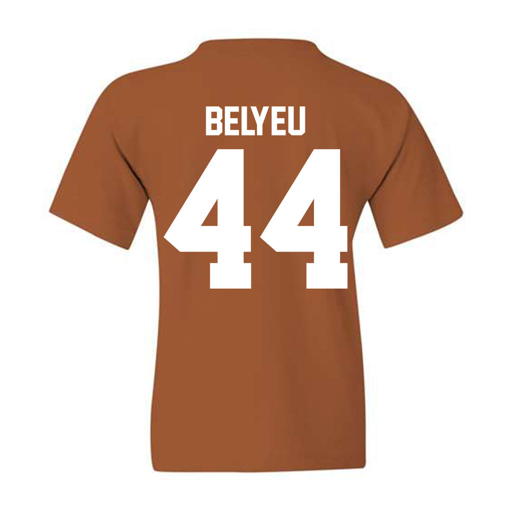 Texas - NCAA Baseball : Max Belyeu - Classic Shersey Youth T-Shirt