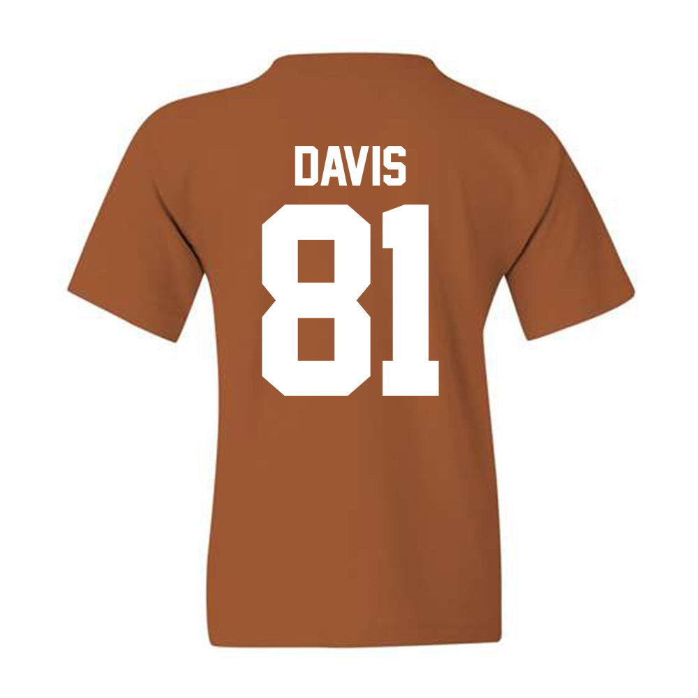 Texas - NCAA Football : Juan Davis - Classic Shersey Youth T-Shirt