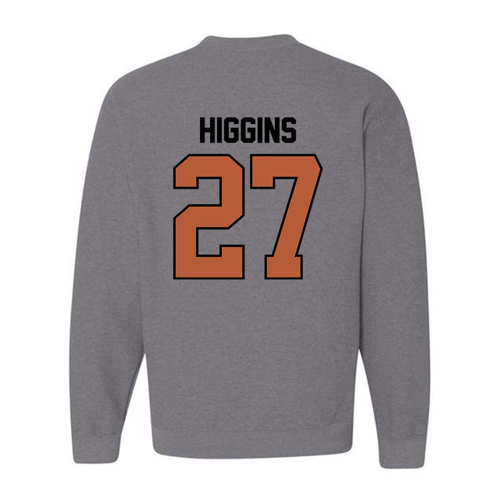 Texas - NCAA Baseball : Cal Higgins - Classic Shersey Crewneck Sweatshirt-1