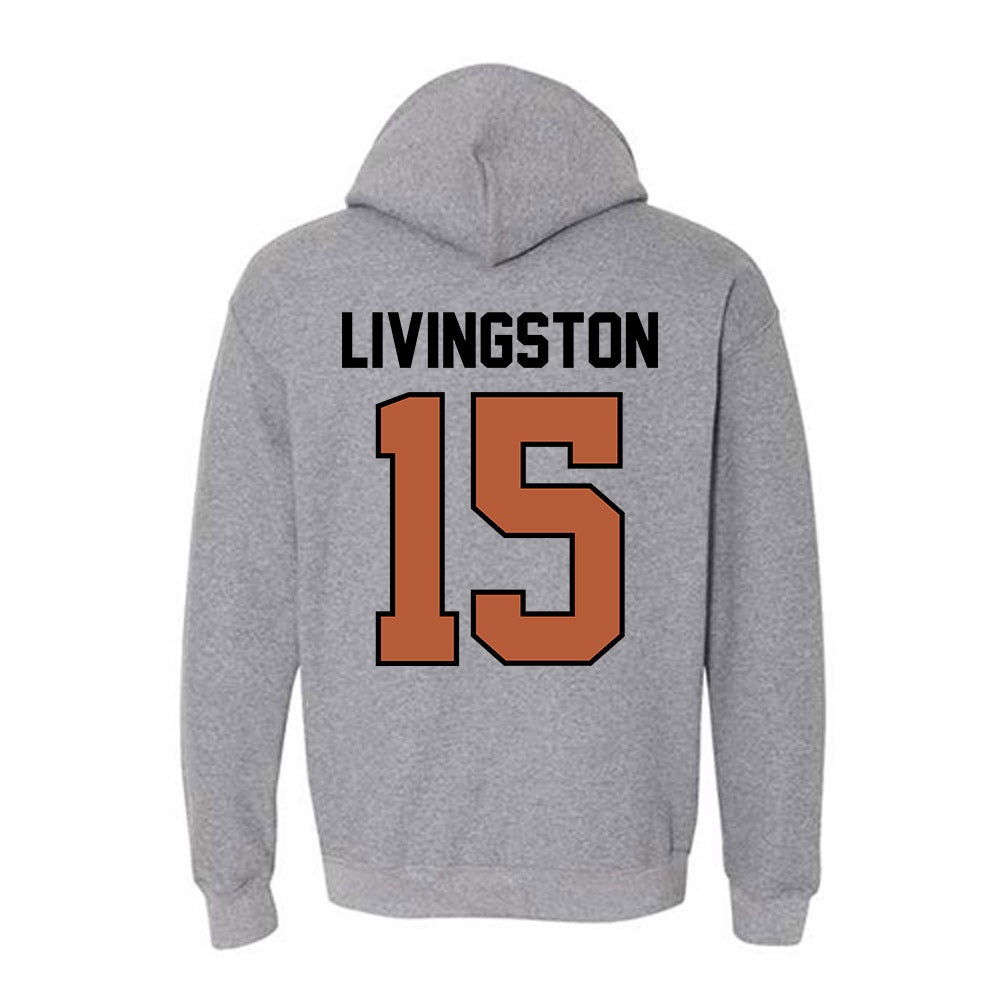 Texas - NCAA Baseball : Josh Livingston - Classic Shersey Hooded Sweatshirt-1