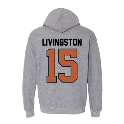 Texas - NCAA Baseball : Josh Livingston - Classic Shersey Hooded Sweatshirt-1