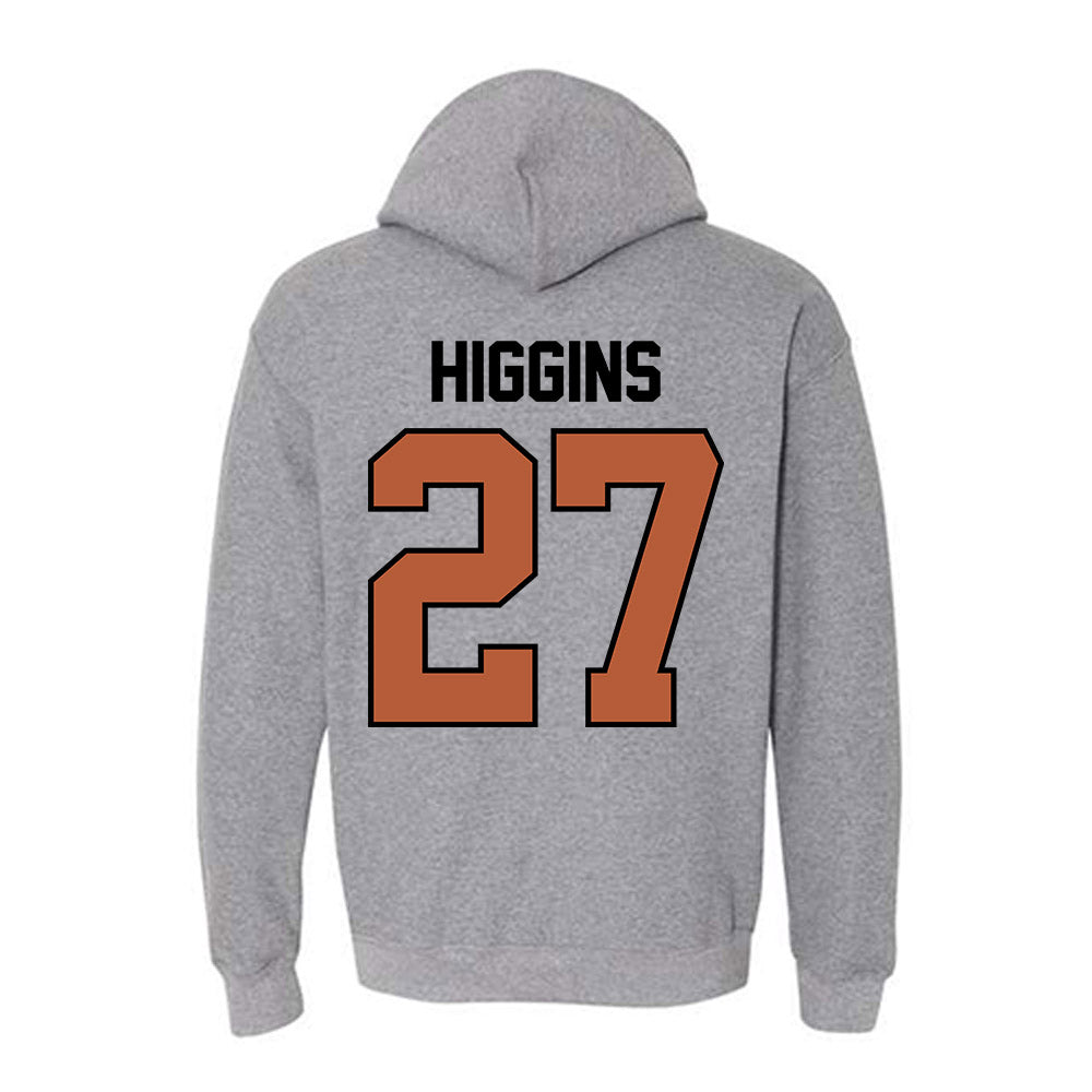 Texas - NCAA Baseball : Cal Higgins - Classic Shersey Hooded Sweatshirt-1