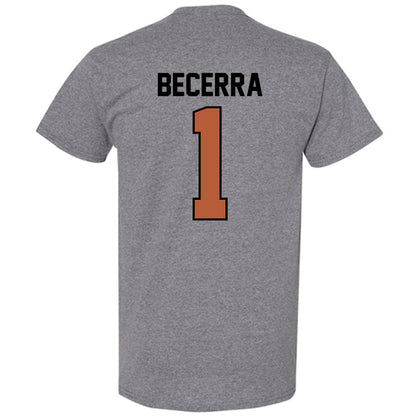 Texas - NCAA Baseball : Temo Becerra - Classic Shersey T-Shirt-1