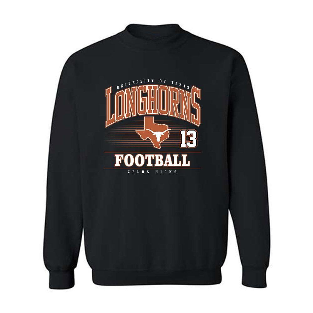 Texas - NCAA Football : Zelus Hicks - Classic Fashion Shersey Crewneck Sweatshirt-0