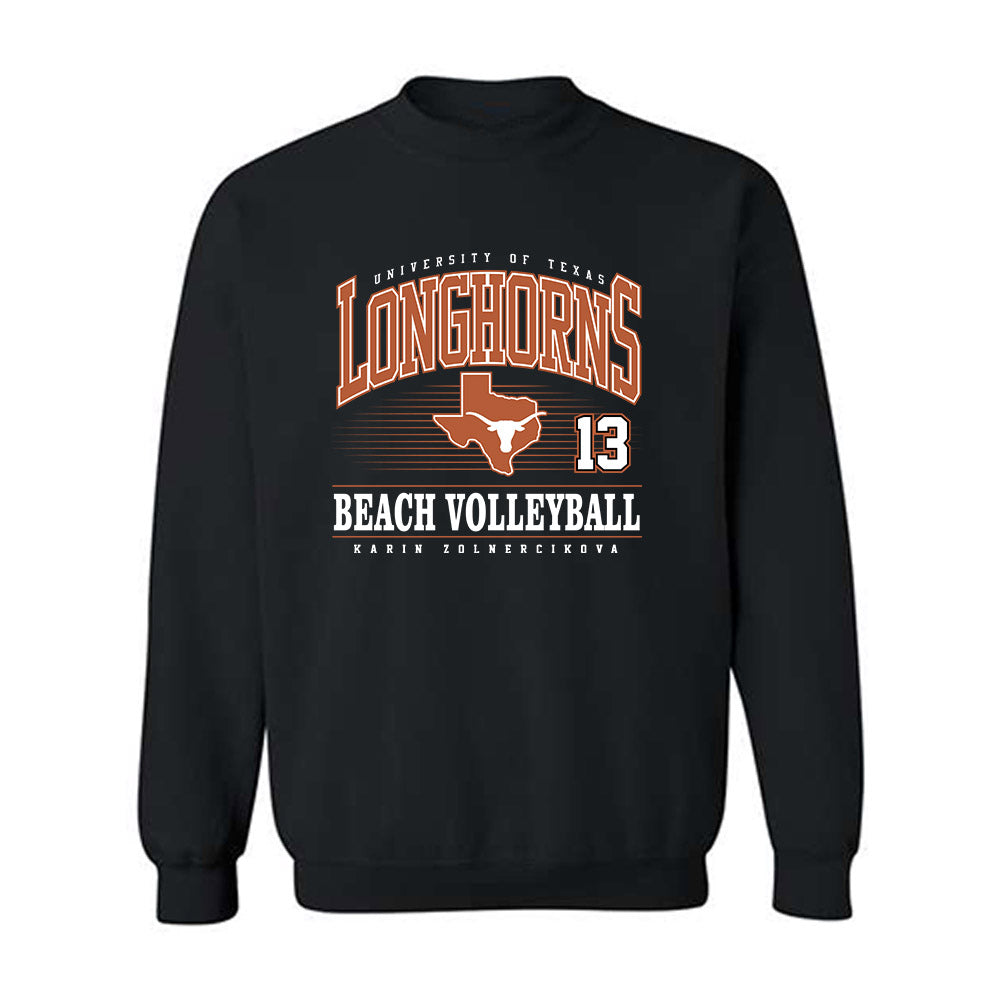 Texas - NCAA Beach Volleyball : Karin Zolnercikova - Classic Fashion Shersey Crewneck Sweatshirt-0