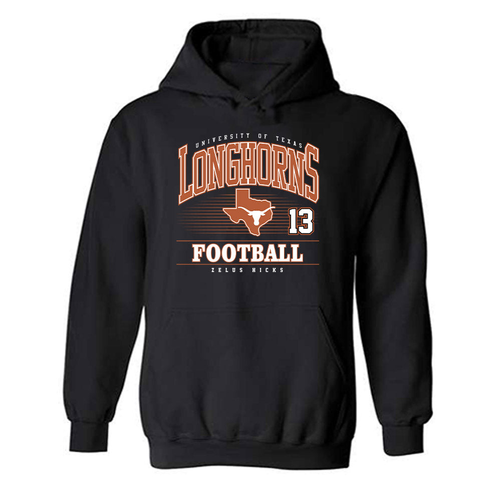 Texas - NCAA Football : Zelus Hicks - Classic Fashion Shersey Hooded Sweatshirt-0