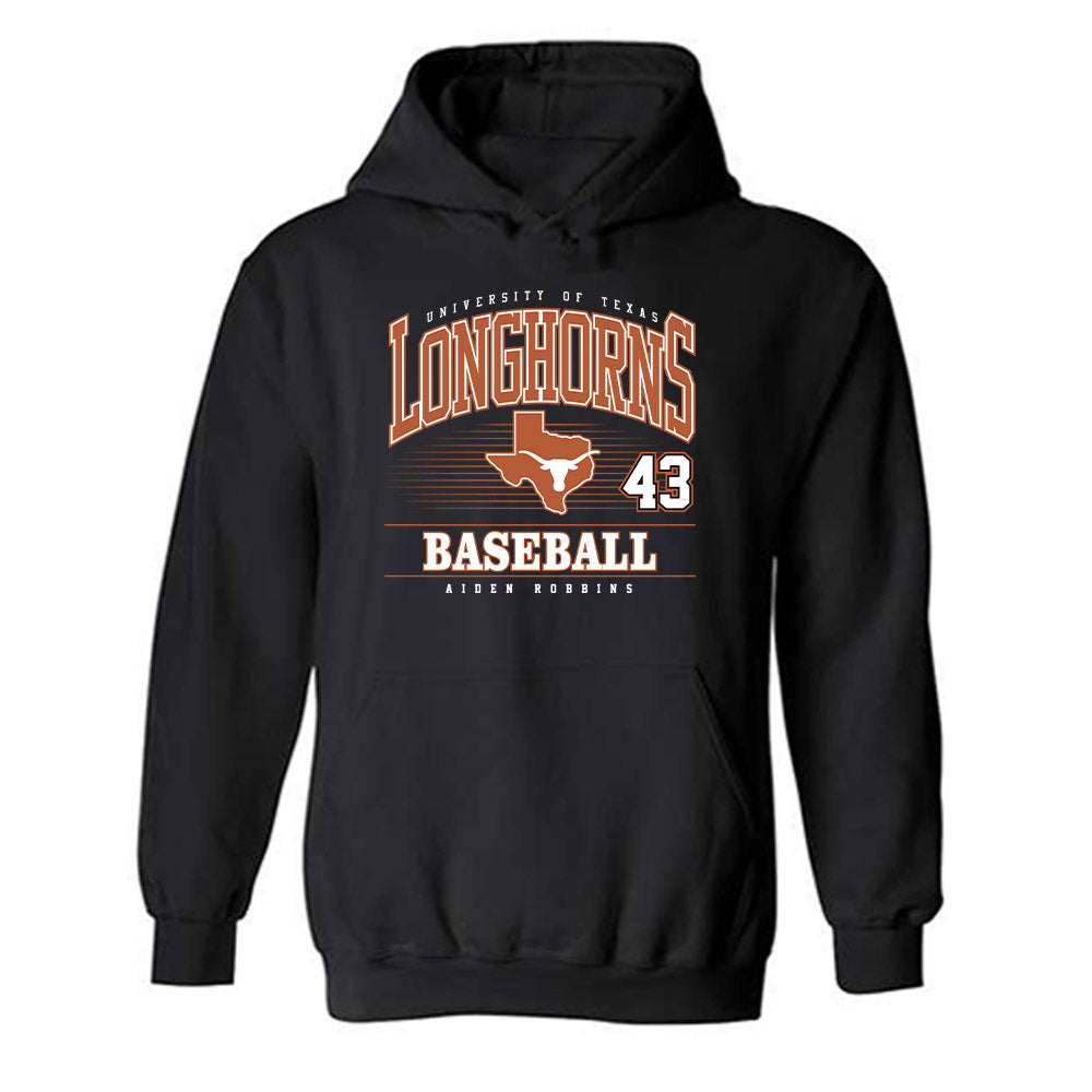 Texas - NCAA Baseball : Aiden Robbins - Classic Fashion Shersey Hooded Sweatshirt-0